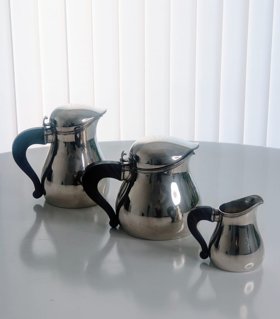 Campenhout Art Deco Service In Solid Silver Minerva 1930