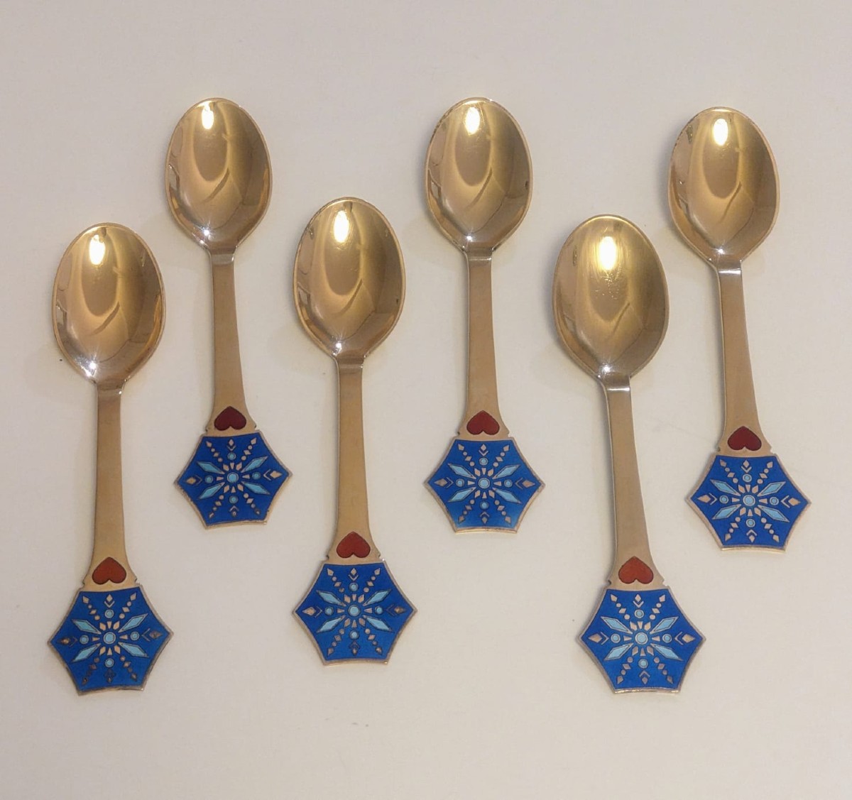 Michelsen, Six Solid Silver Spoons