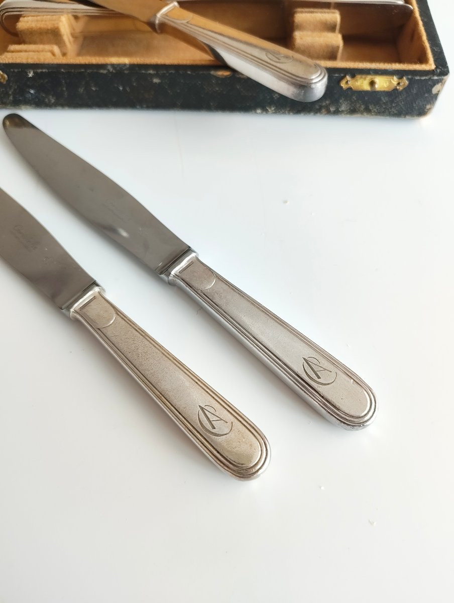 Christofle laos 12 petits couteaux art deco 17,5 cm-photo-1
