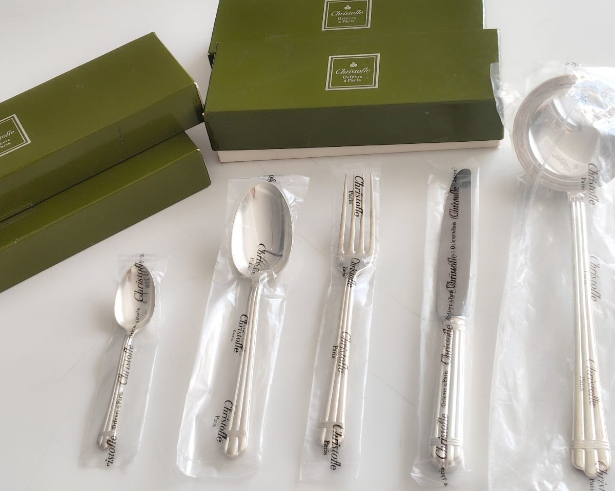 Christofle Aria Ménagère 49 Pieces Design Bernard Yot-photo-2