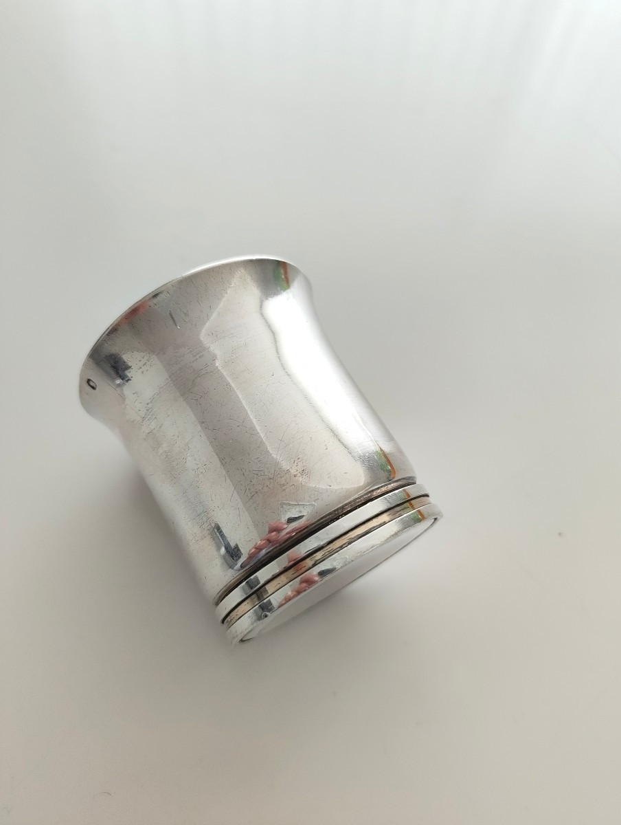 Puiforcat 1930 Modernist Art Deco Sterling Silver Timbale