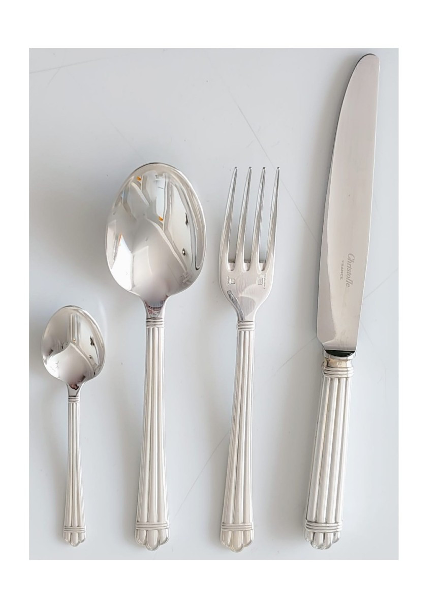 Christofle Aria Ménagère 49 Pieces Design Bernard Yot