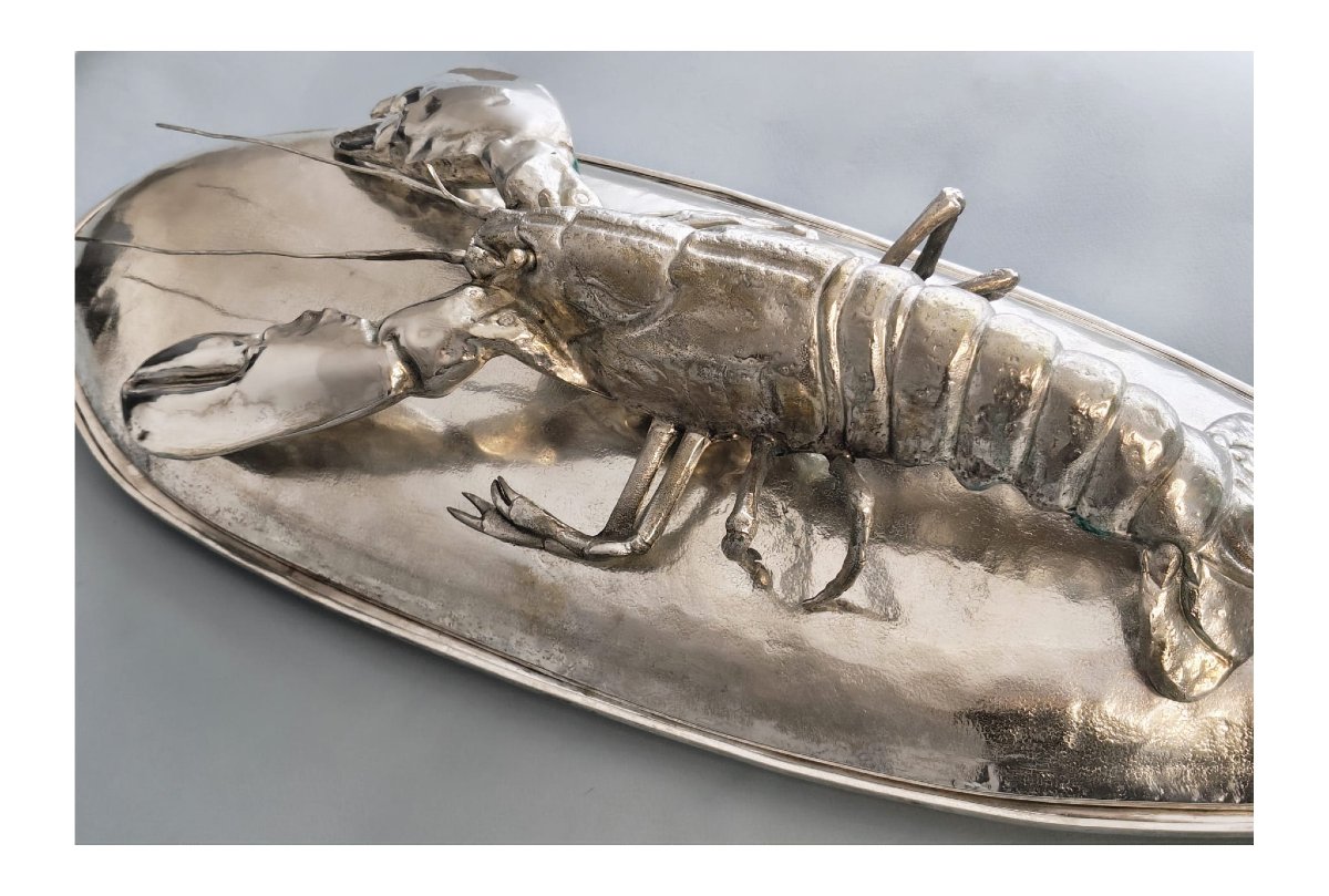 Franco Lapini Large Lobster Dish Length 69 Cm-photo-3