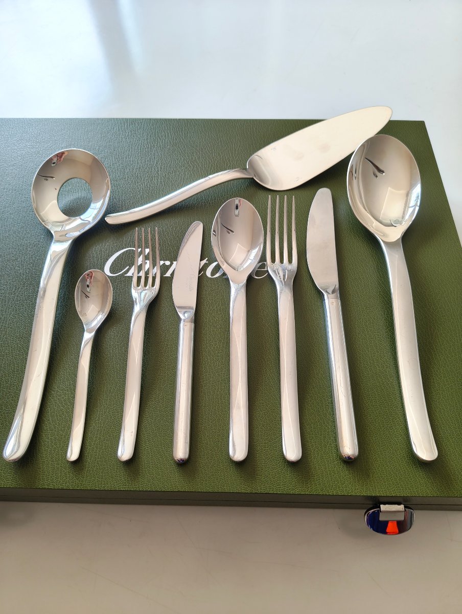 Christofle - Martin Szekely "ténéré" Silver-plated Metal Cutlery Set-photo-2