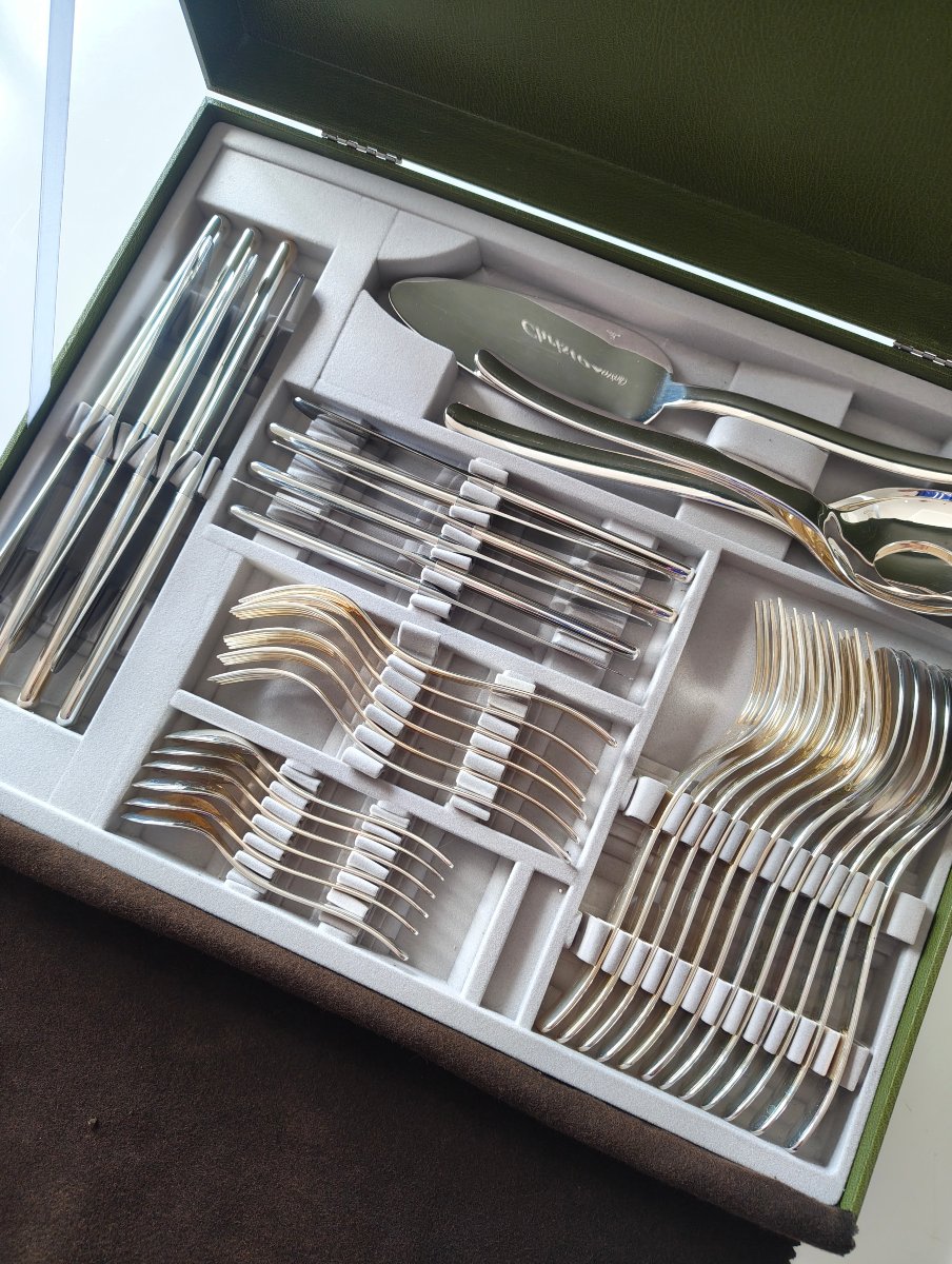 Christofle - Martin Szekely "ténéré" Silver-plated Metal Cutlery Set-photo-4