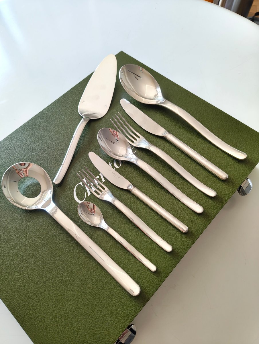 Christofle - Martin Szekely "ténéré" Silver-plated Metal Cutlery Set-photo-2