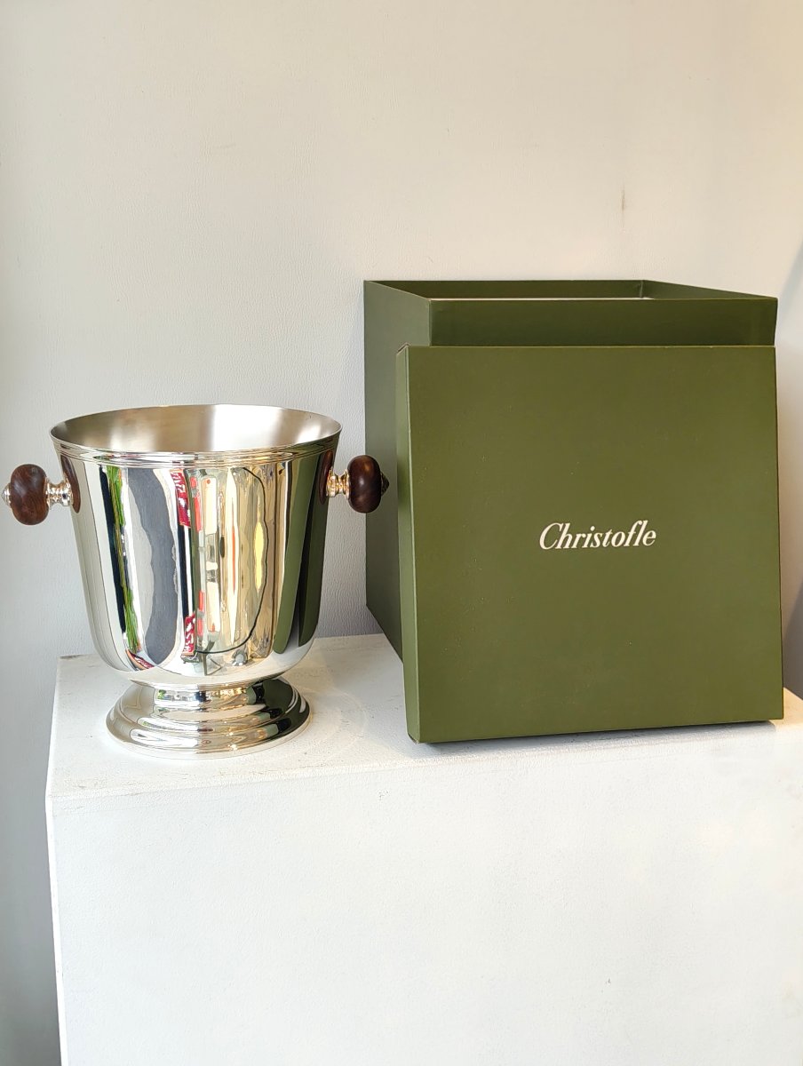 Christofle "gourmet" Champagne Bucket From 1985-photo-3