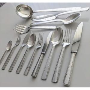 Christofle Gabon 112-piece Art Deco Cutlery Set 1933