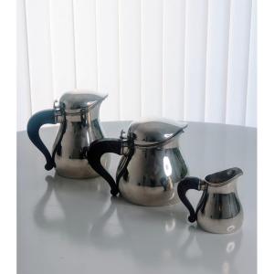 Campenhout Art Deco Service In Solid Silver Minerva 1930