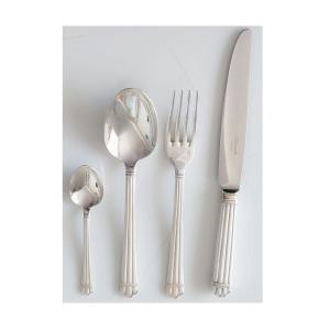 Christofle Aria Ménagère 49 Pieces Design Bernard Yot