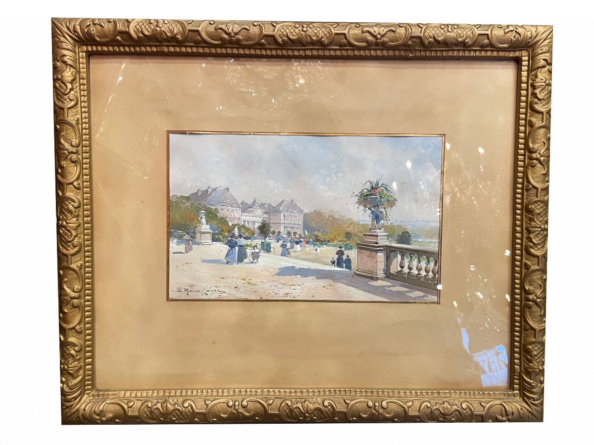 Gouache View Of Luxembourg - Galien Laloue