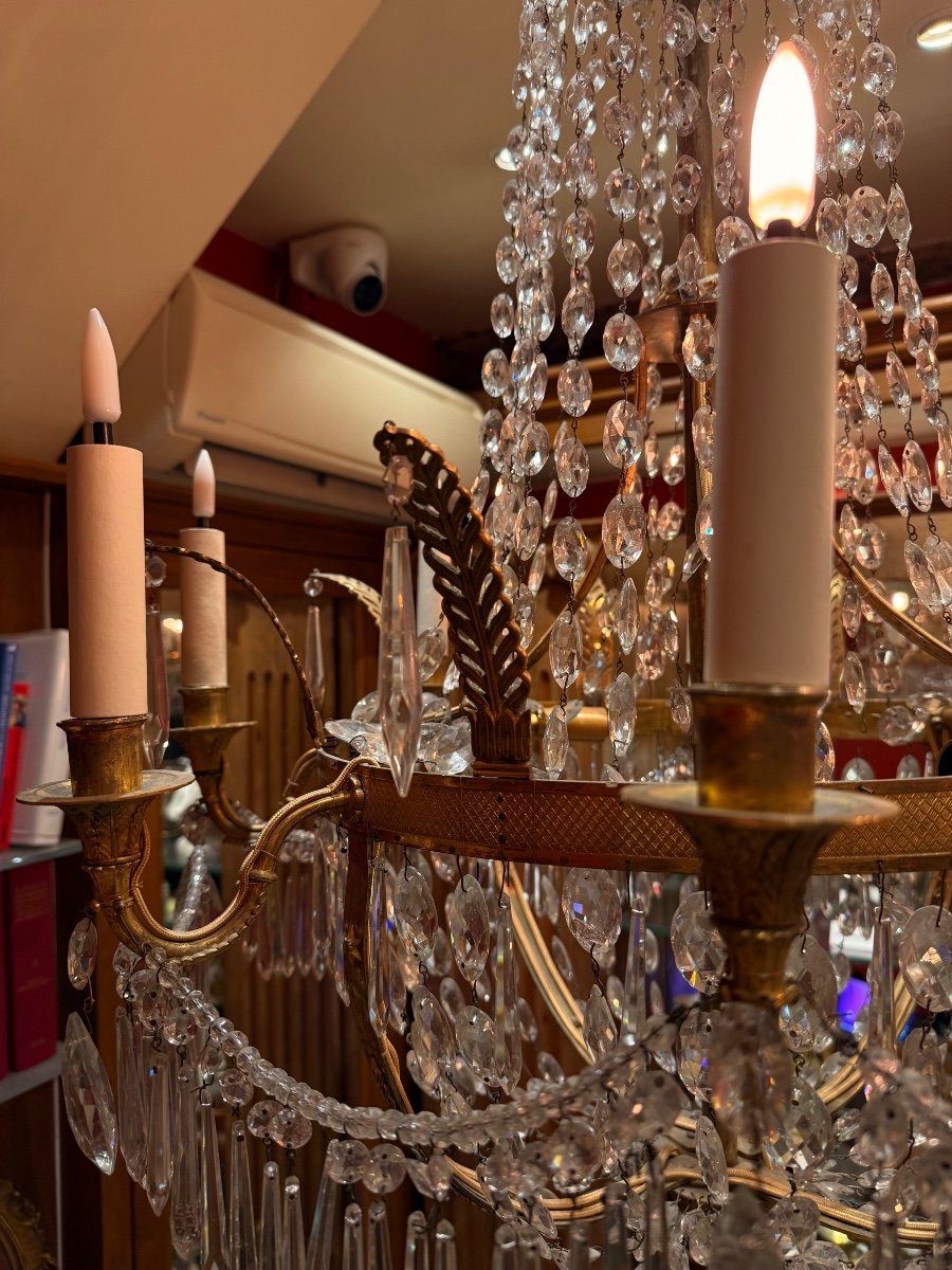 Napoleon III Bronze And Crystal Chandelier-photo-1