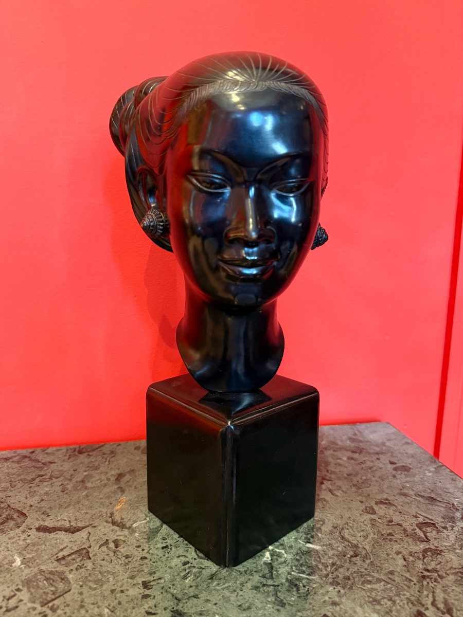 Bronze Tête De Femme Vietnam