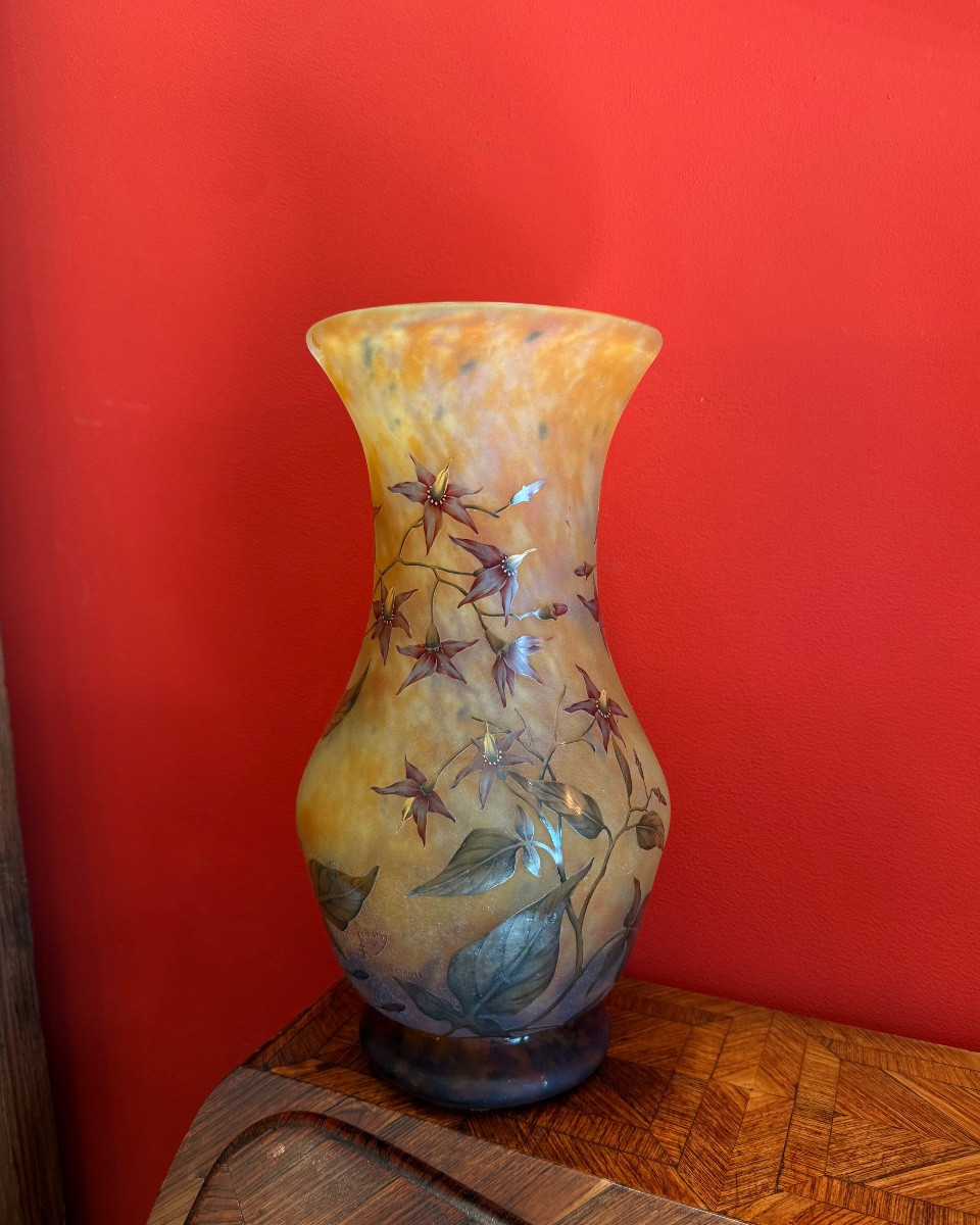 Daum Nancy Soldanelle Vase 