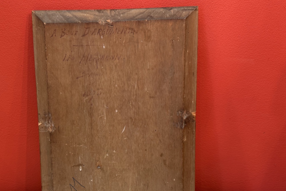 Leo Hermann (1853-1927), A bouts d'arguments,  huile sur bois,  1875-photo-4