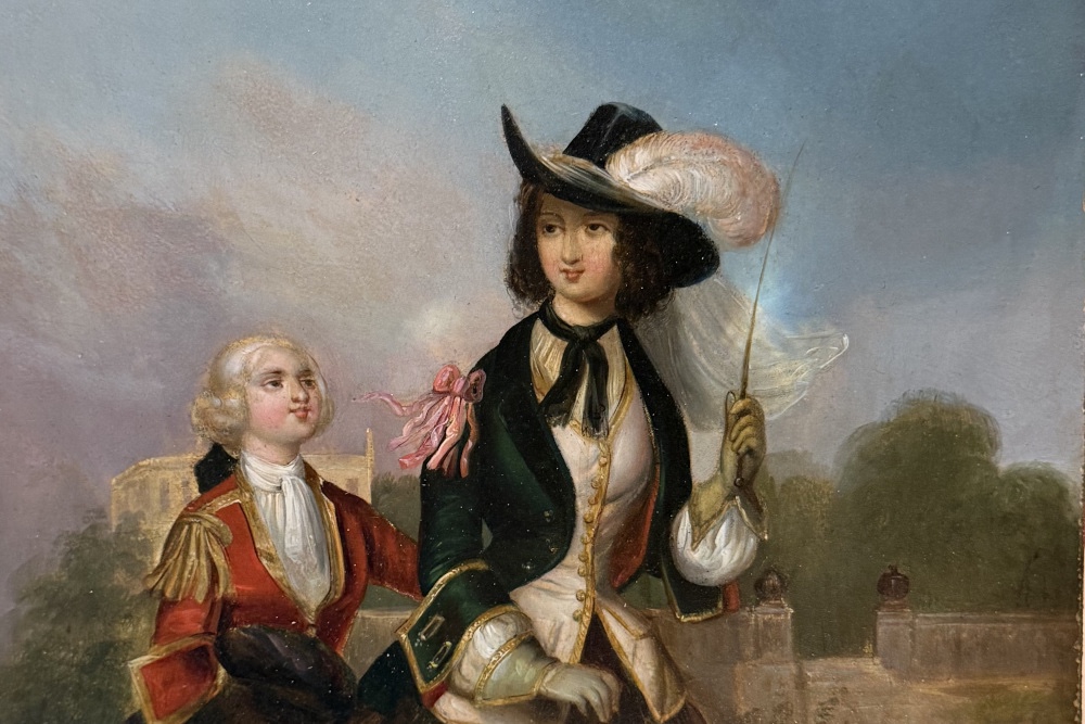 Portrait d'élégante et jeune aristocrate, style XVIIIème-photo-2