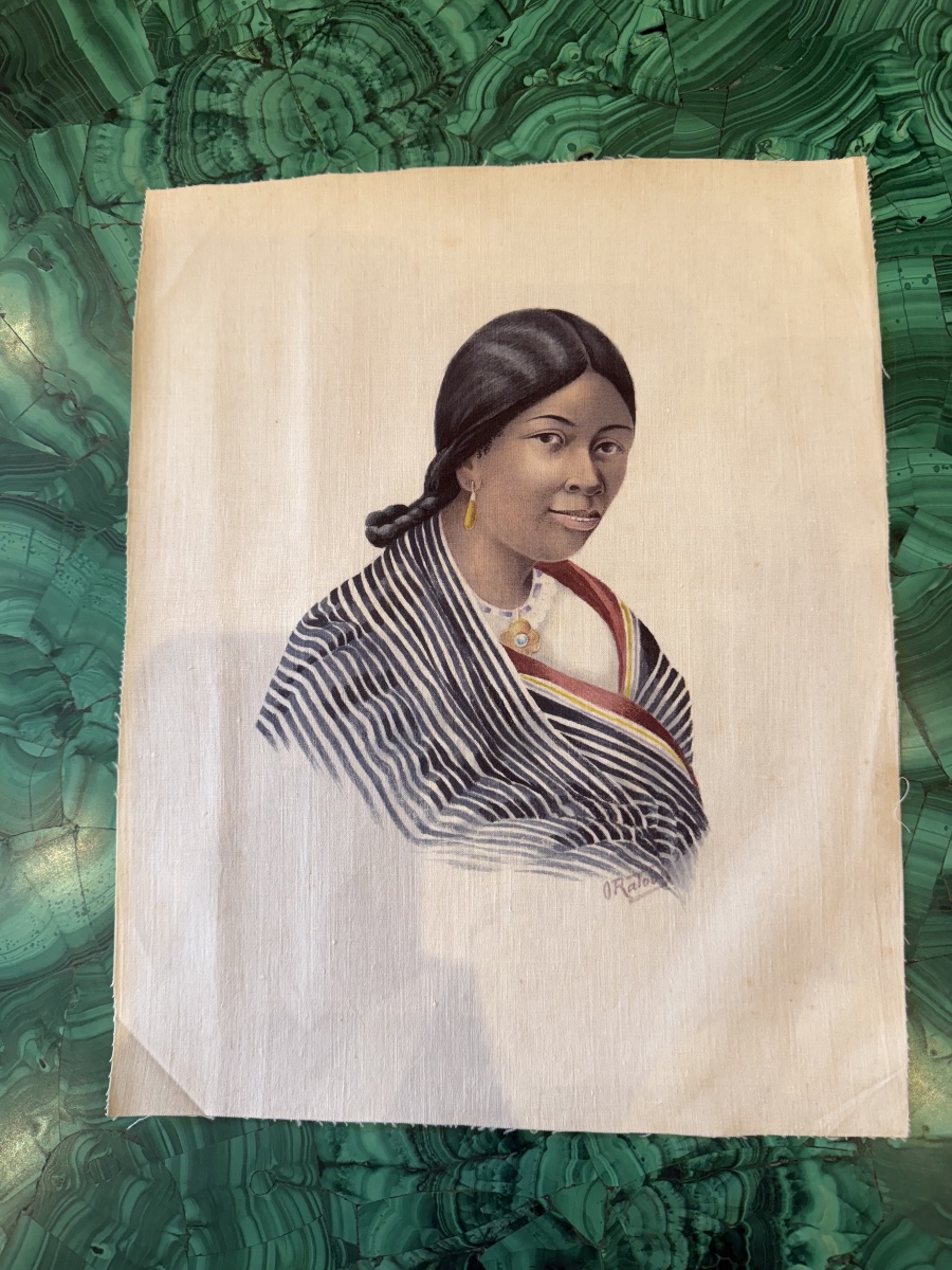 Olivier RATODY (RATODIARIVONY 1894 ), Suite d'aquarelles sur soie-photo-2
