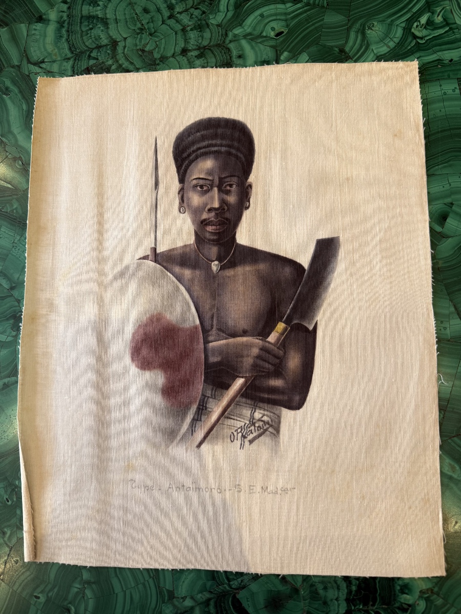 Olivier RATODY (RATODIARIVONY 1894 ), Suite d'aquarelles sur soie-photo-2