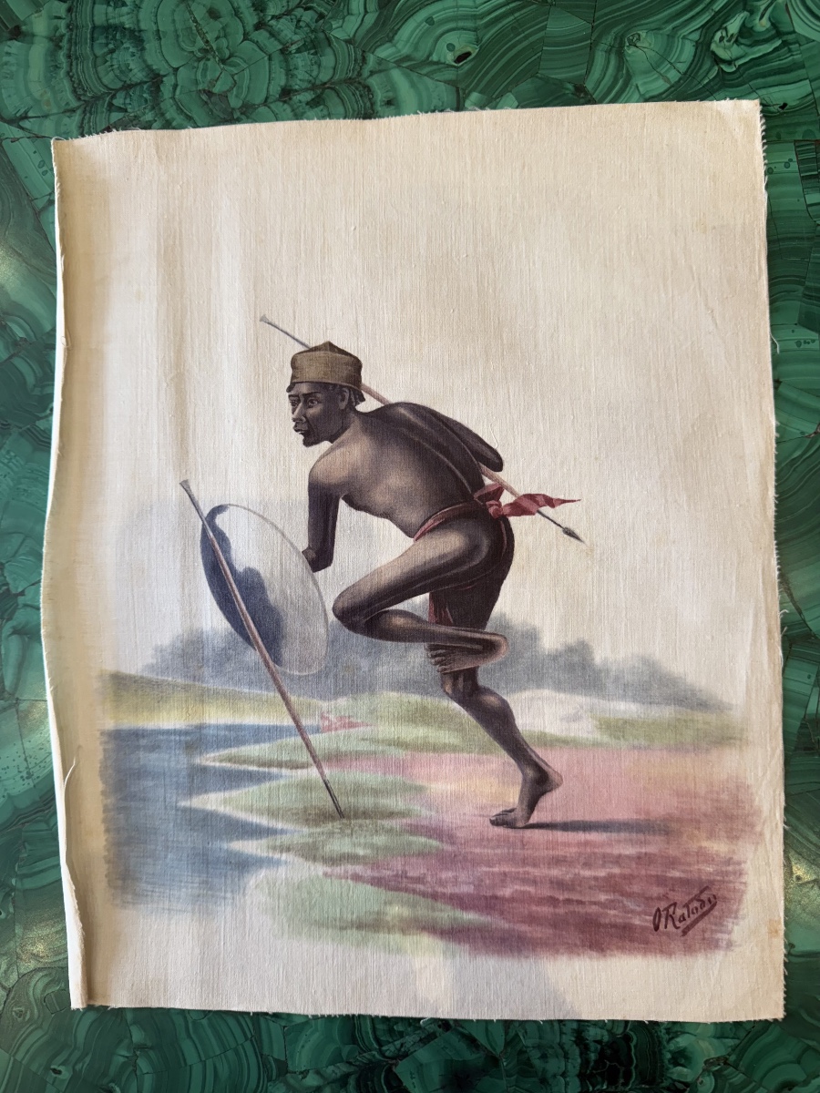 Olivier RATODY (RATODIARIVONY 1894 ), Suite d'aquarelles sur soie-photo-3
