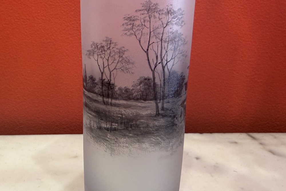 Daum Nancy, Ovoid Vase With A Dutch Landscape Design -photo-2