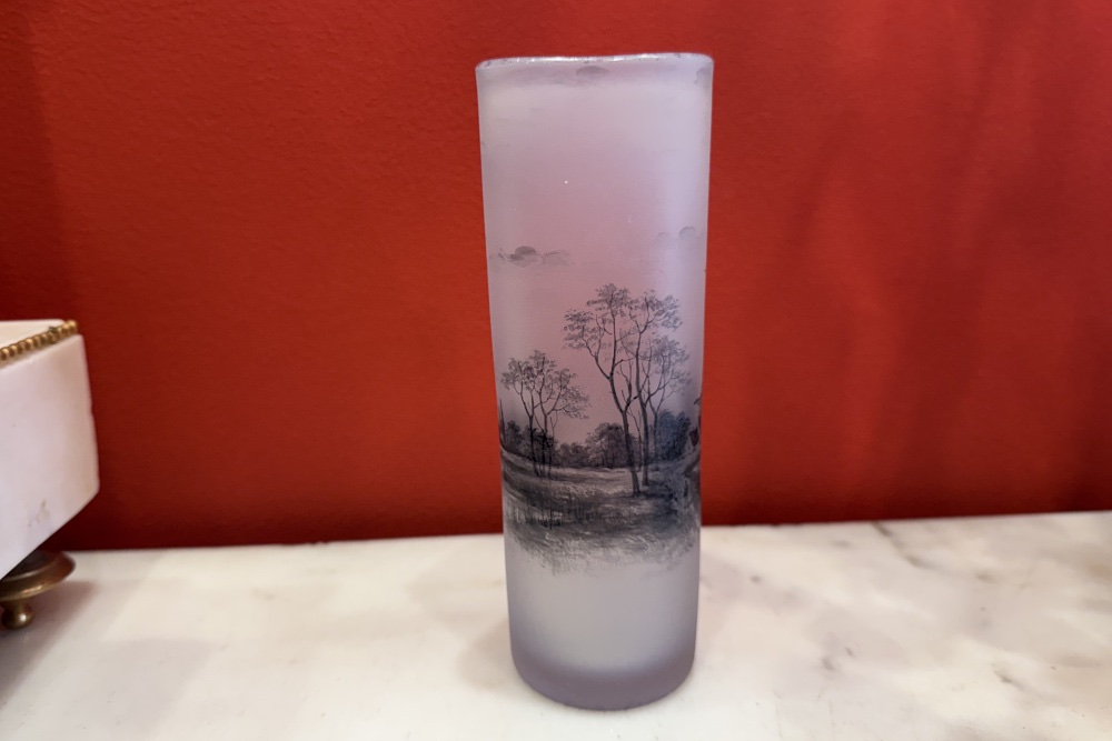 Daum Nancy, Ovoid Vase With A Dutch Landscape Design 