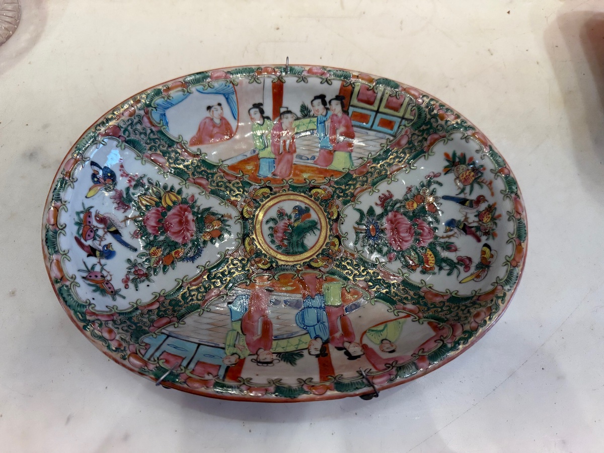 Plat ovale ,canton, Chine,  XIXème -photo-2