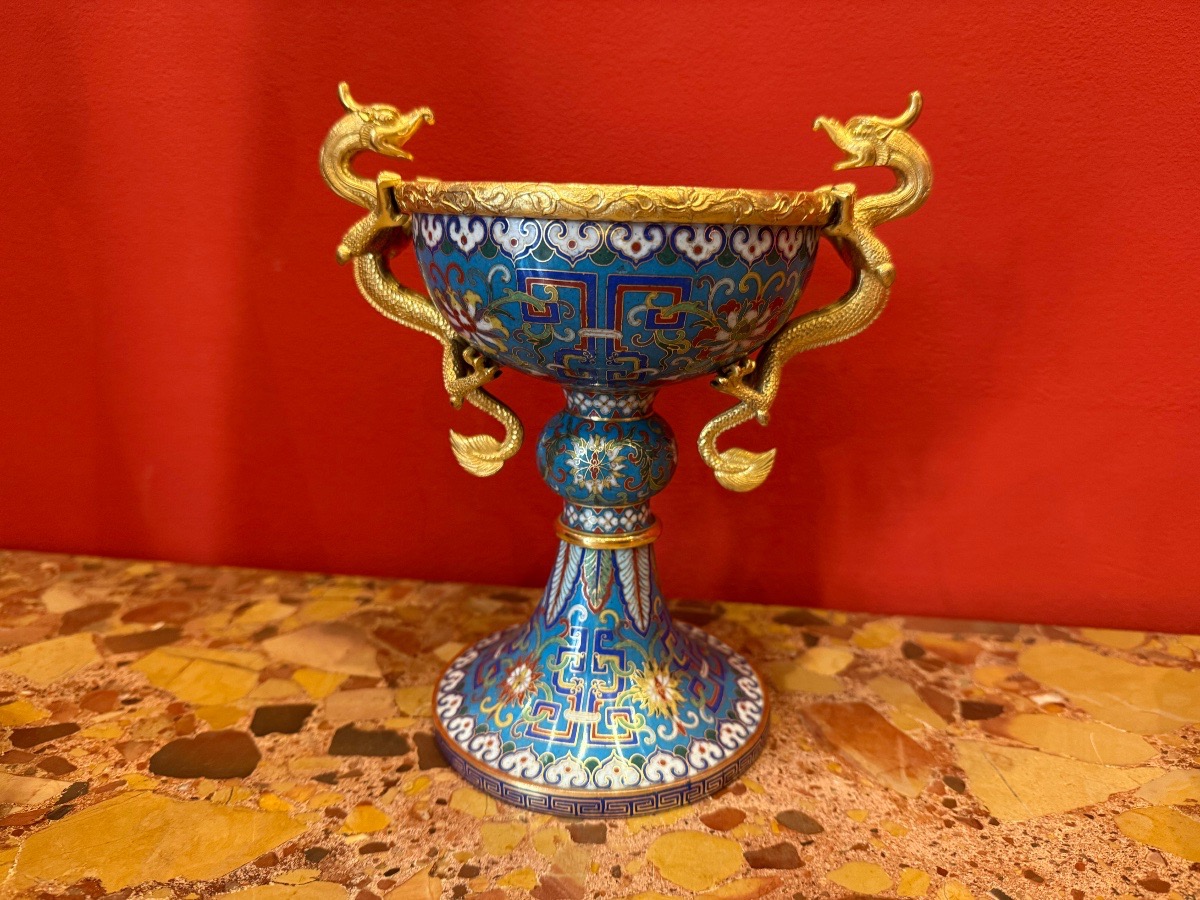Decorative Bowl, Cloisonné Enamel, China, 19th Century 