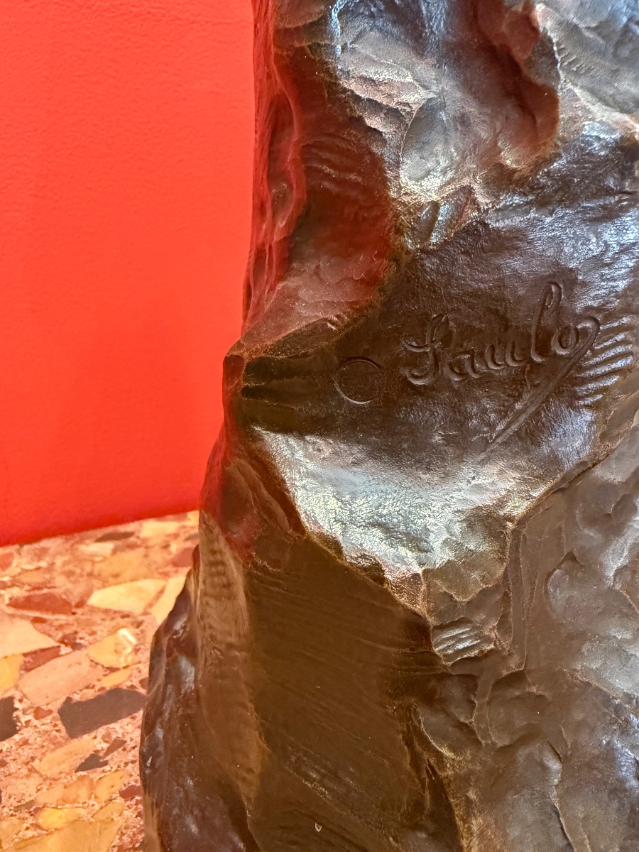"the Song Of The Spring," Bronze, Georges Ernest Saulo, 19th Century -photo-3