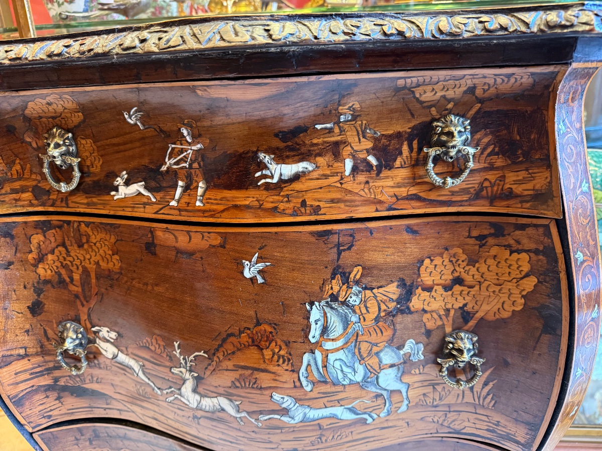 Commode Lombardie, début XIXème siècle-photo-4
