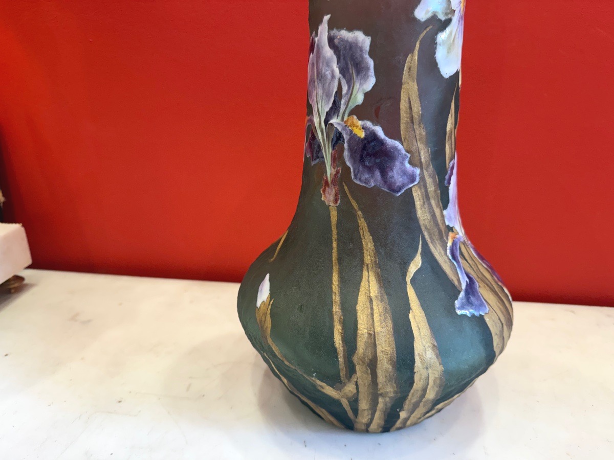 Important Vase Signed Montjoie (legras), 20th Century -photo-2