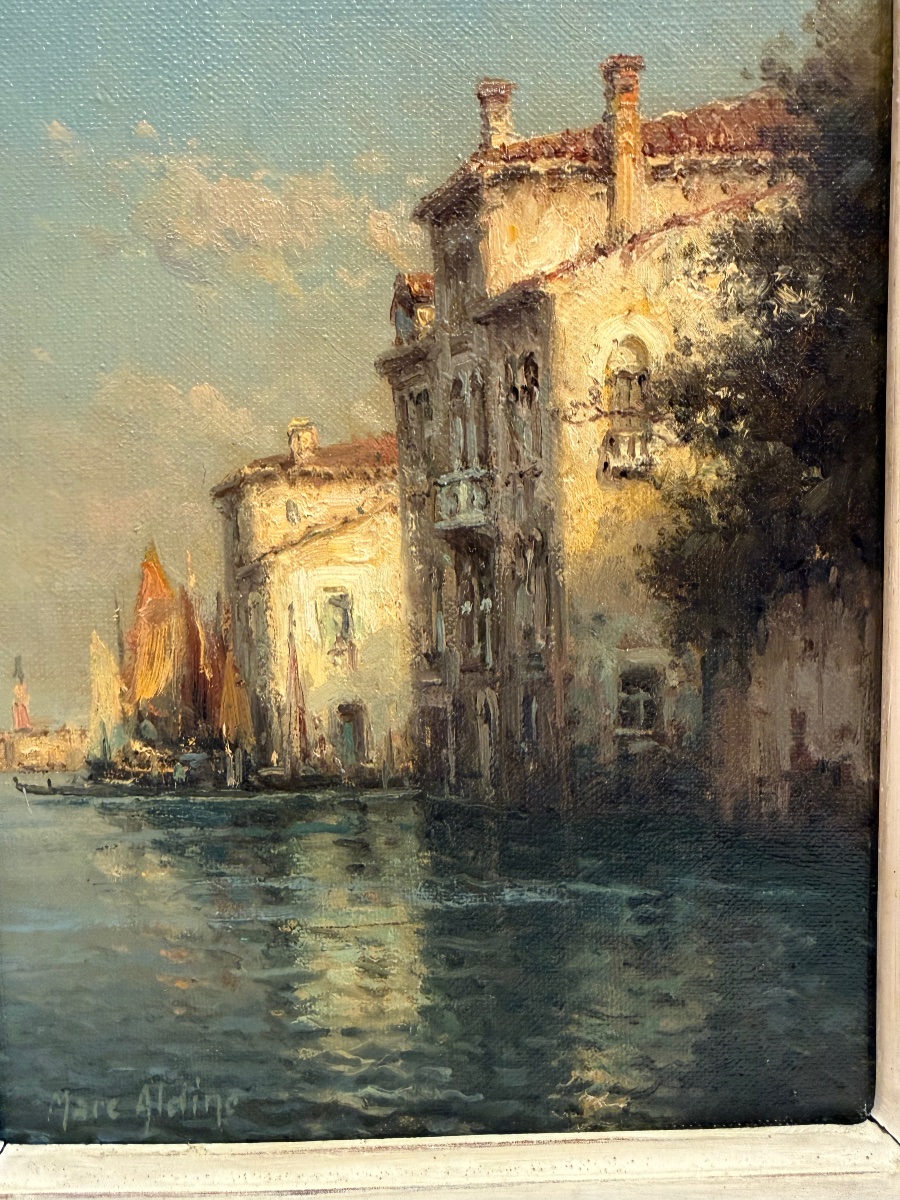 Painting: *veduta Venice*, Marc Aldine, 20th Century -photo-3