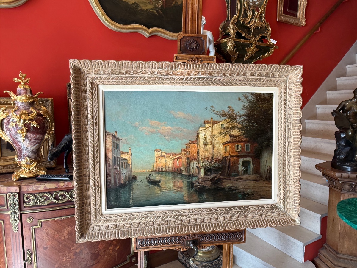 Oil On Canvas, Venice, Marc Aldine, 20th Century 