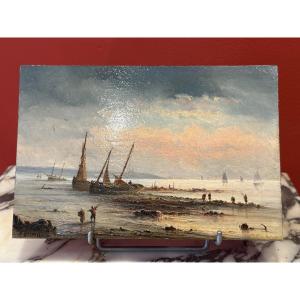 Henriette Gudin (1825-1892), Retour de pêche à marée basse, XXème 