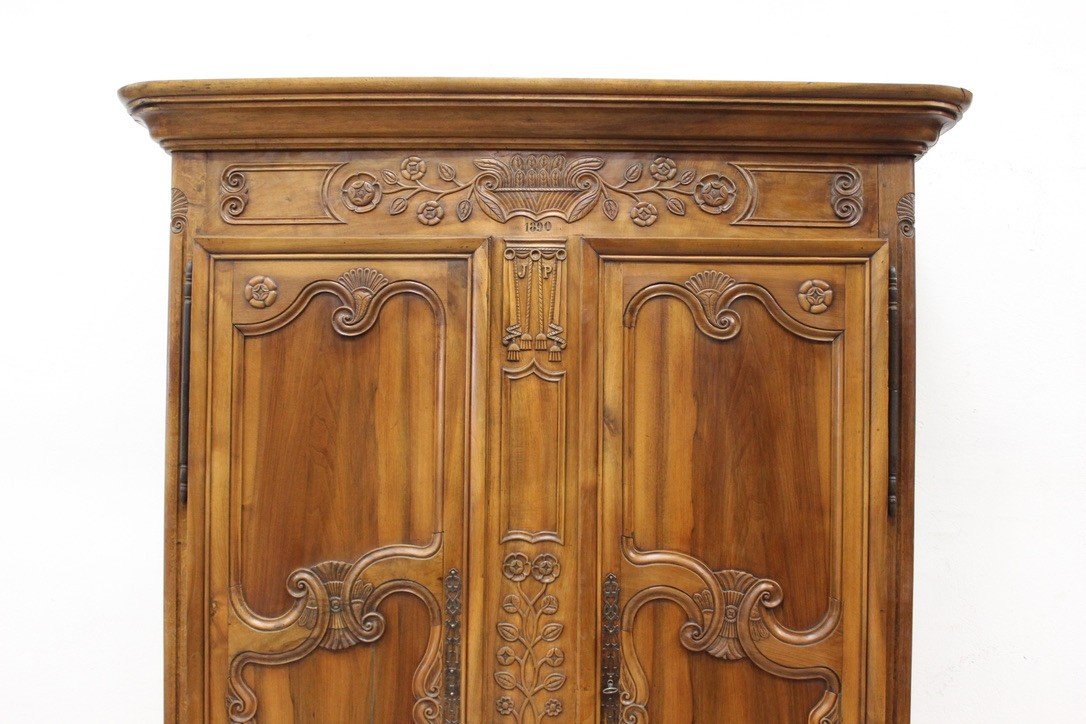 Armoire Bressane En Noyer XIX-photo-3