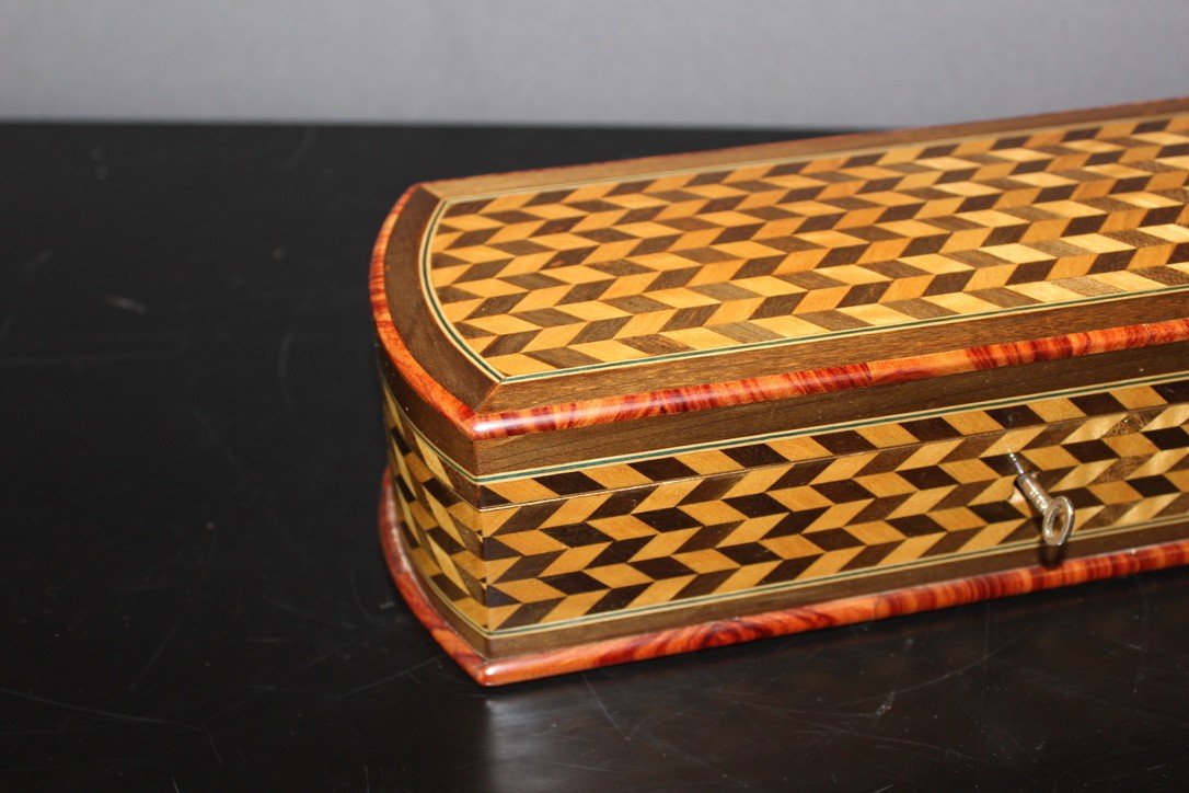 Napoleon III Style Jewelry Box In Marquetry-photo-2