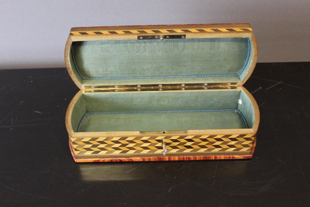 Napoleon III Style Jewelry Box In Marquetry-photo-4