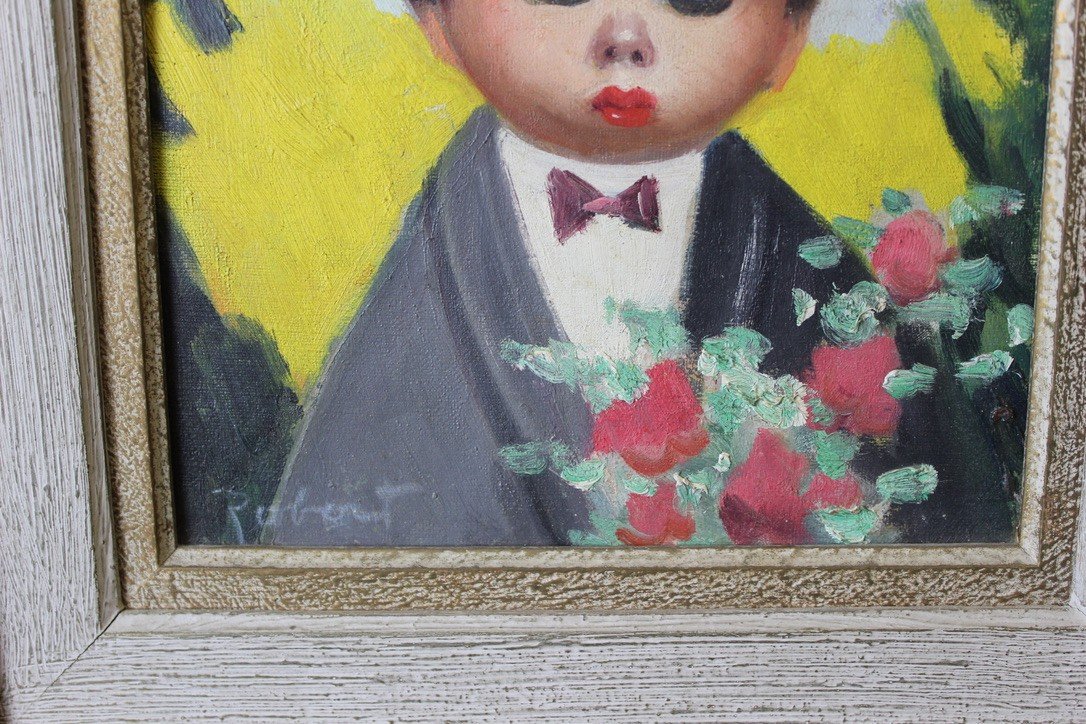 Oil On Canvas Representative Poulbots By Robert-photo-3