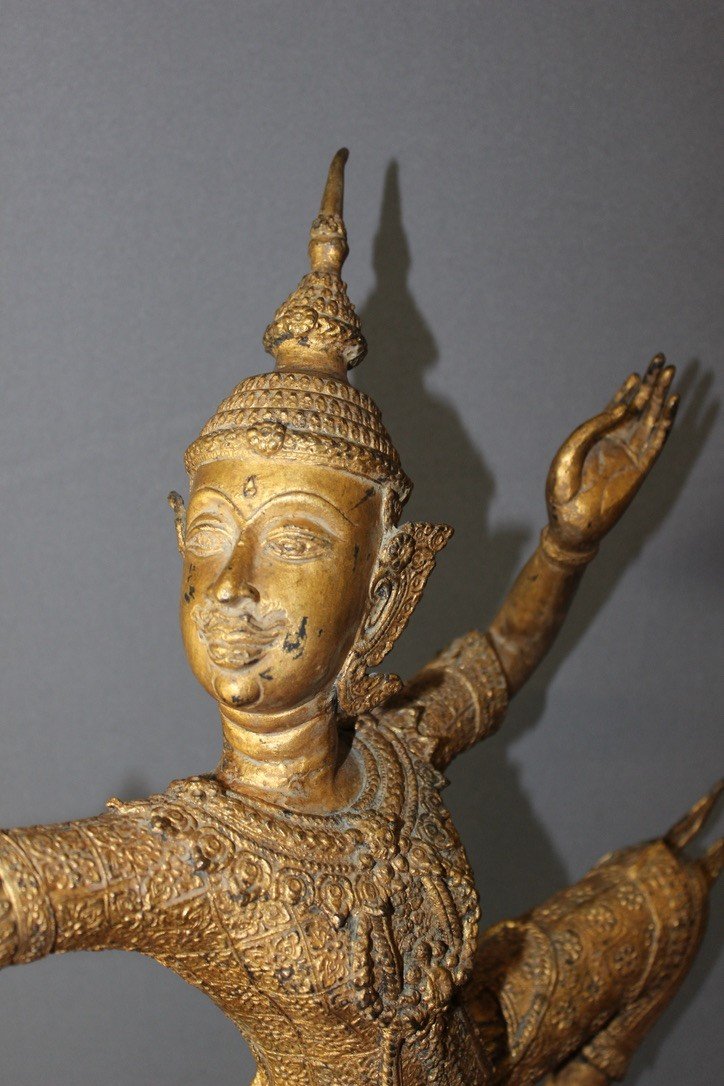 Sculpture Of Prince Rama In Bronze Circa 1950-photo-5