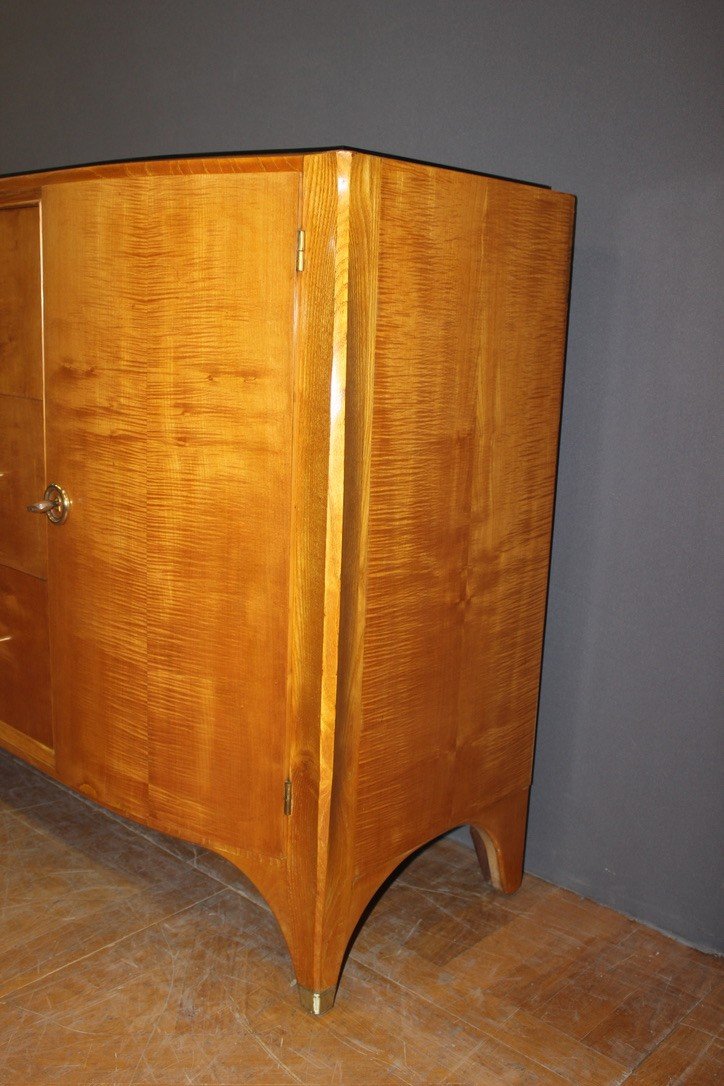 Enfilade d'époque Art Déco En Bois Clair Vers 1930-photo-4