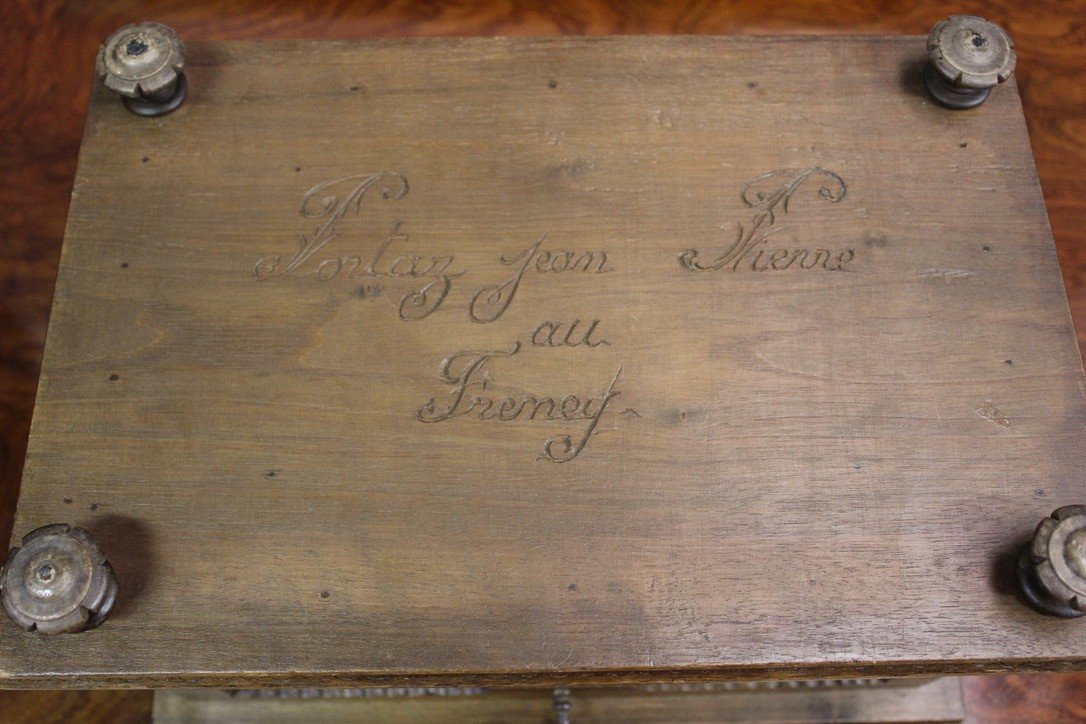 Walnut Box Decorated With Animals Circa 1900-photo-1