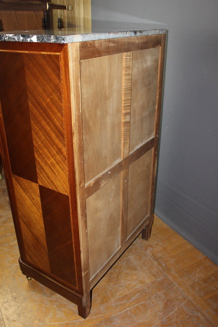 Louis XVI Style Chiffonier In Mahogany And Marquetry Circa 1925-photo-5