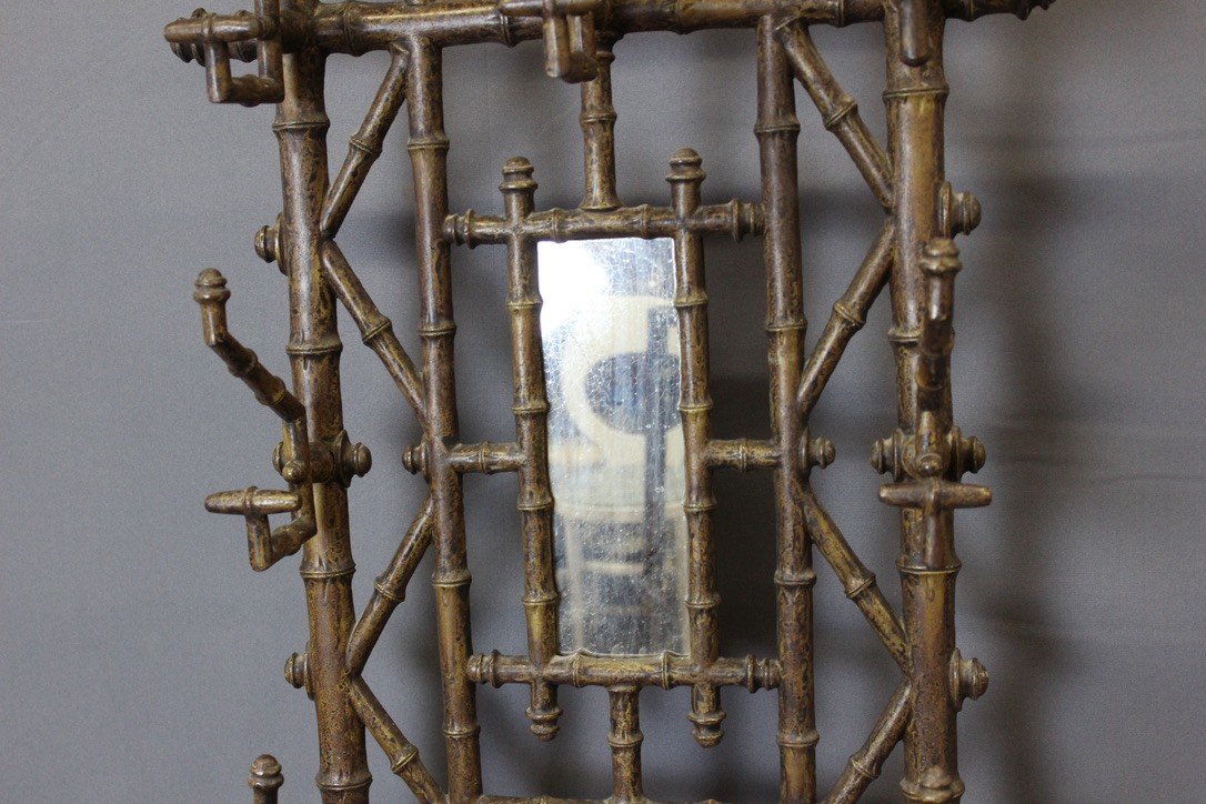 Cast Iron Coat Rack In Imitation Of Bamboo Circa 1900-photo-3