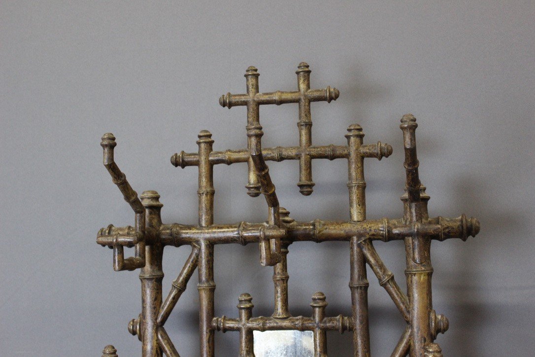 Cast Iron Coat Rack In Imitation Of Bamboo Circa 1900-photo-4