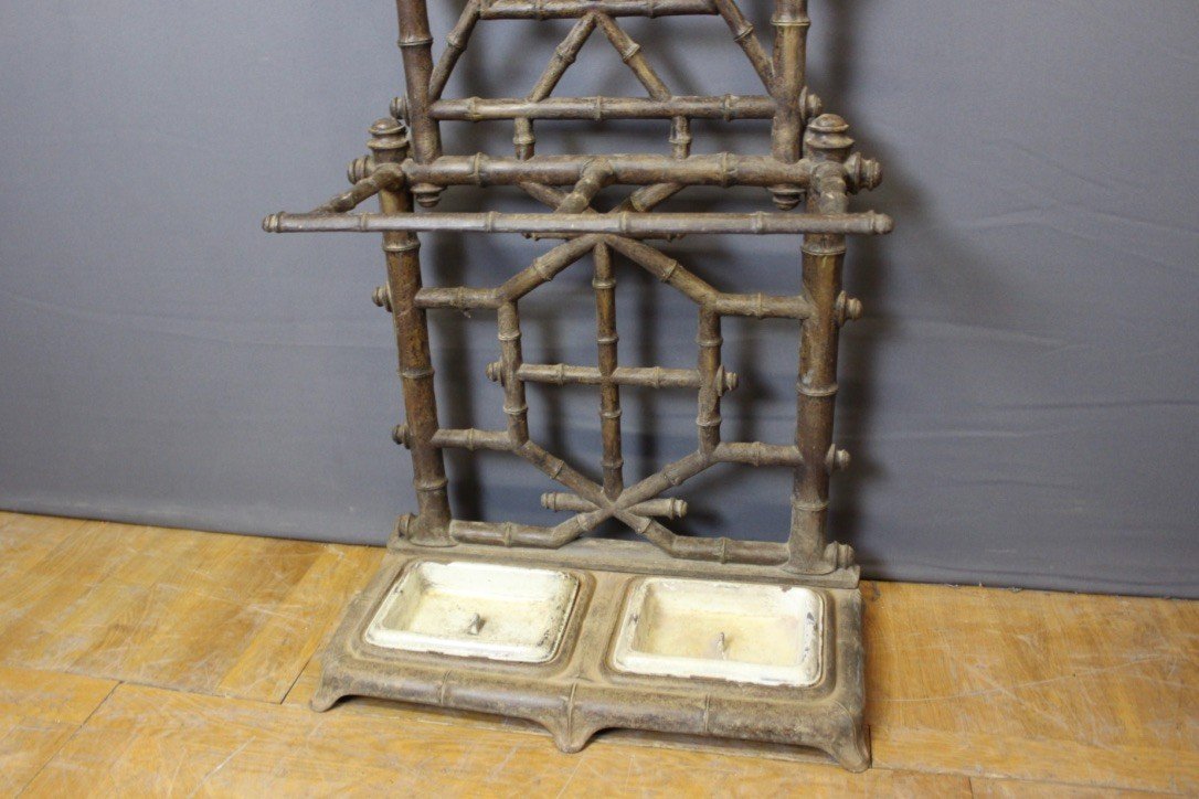 Cast Iron Coat Rack In Imitation Of Bamboo Circa 1900-photo-8