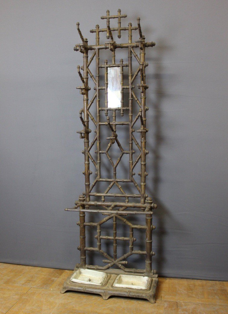 Cast Iron Coat Rack In Imitation Of Bamboo Circa 1900