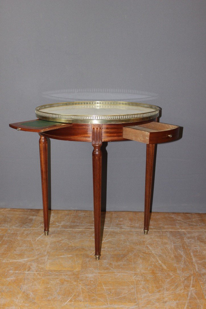 Table Bouillotte De Style Louis XVI En Acajou Vers 1920-photo-3