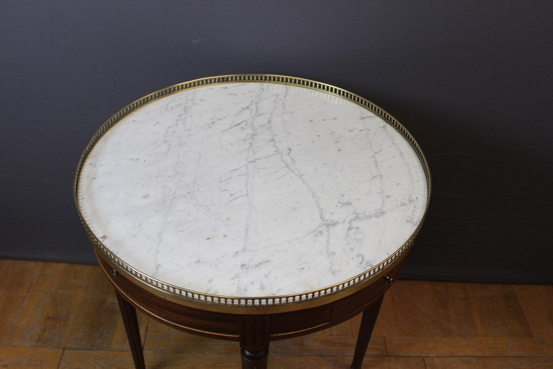 Table Bouillotte De Style Louis XVI En Acajou Vers 1920-photo-4