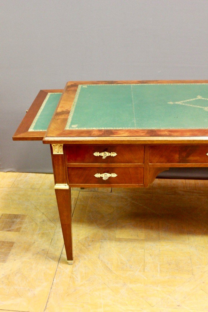 Large Flat Restoration Style Desk In Mahogany XX-photo-3