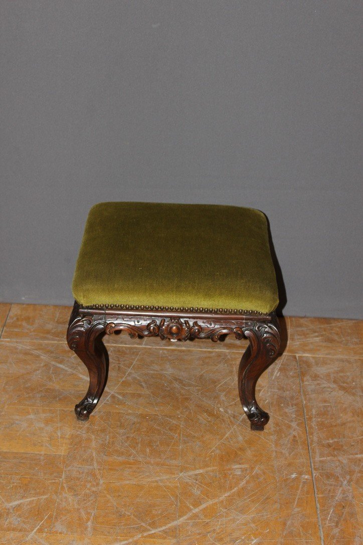 Tabouret d'époque Napoléon III En Palissandre Fin XIX-photo-5