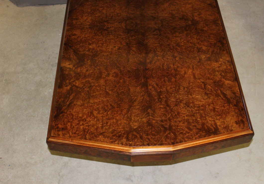 Art Deco Period Table In Mahogany And Elm Burl Circa 1930-photo-2